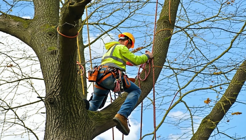 Professional arborist performing tree surgery in Nottingham Professional arborist performing tree surgery in Nottingham